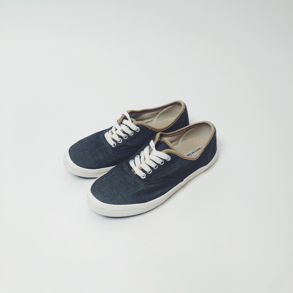 American Eagle Women's Blue Canvas Sneakers - Gently Worn - Size 6 - Picture 5 of 8